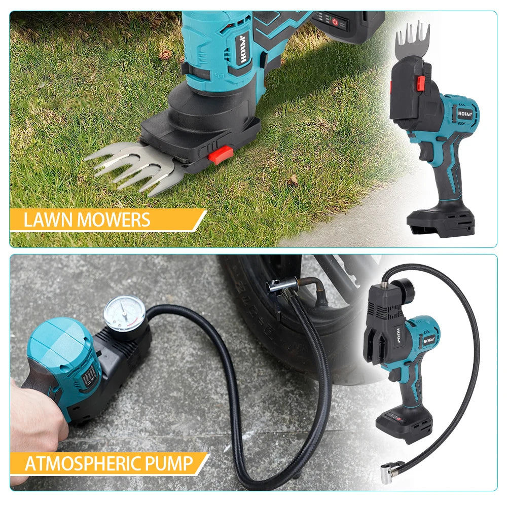HORMY 18V Brushless Cordless Power Tool Combo Kit
for Makita Battery (Drill, Circular Saw, Impact Wrench, Air Pump, Blower) Home