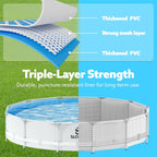 JOYFY Round Above Ground Pool 12ft/10ft/15ft Outdoor Round Frame 
 Set for Kids Adults with Filter Pump