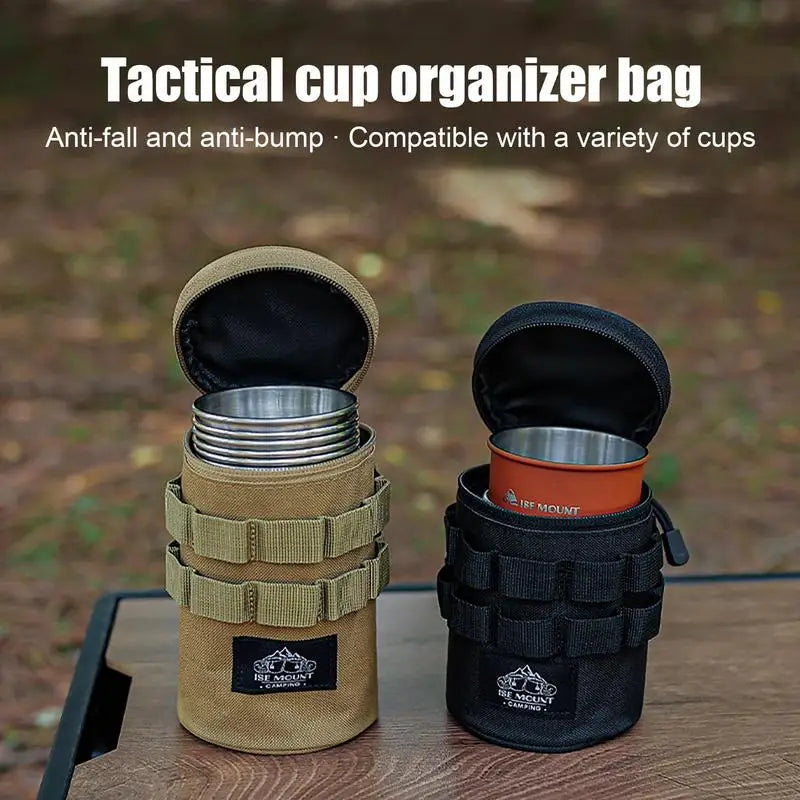 Water Bottle Storage Bag Water Bottle Carrier Pouch with Mesh Bag with Adjustable Handle for Outdoor Climbing Hiking Travel