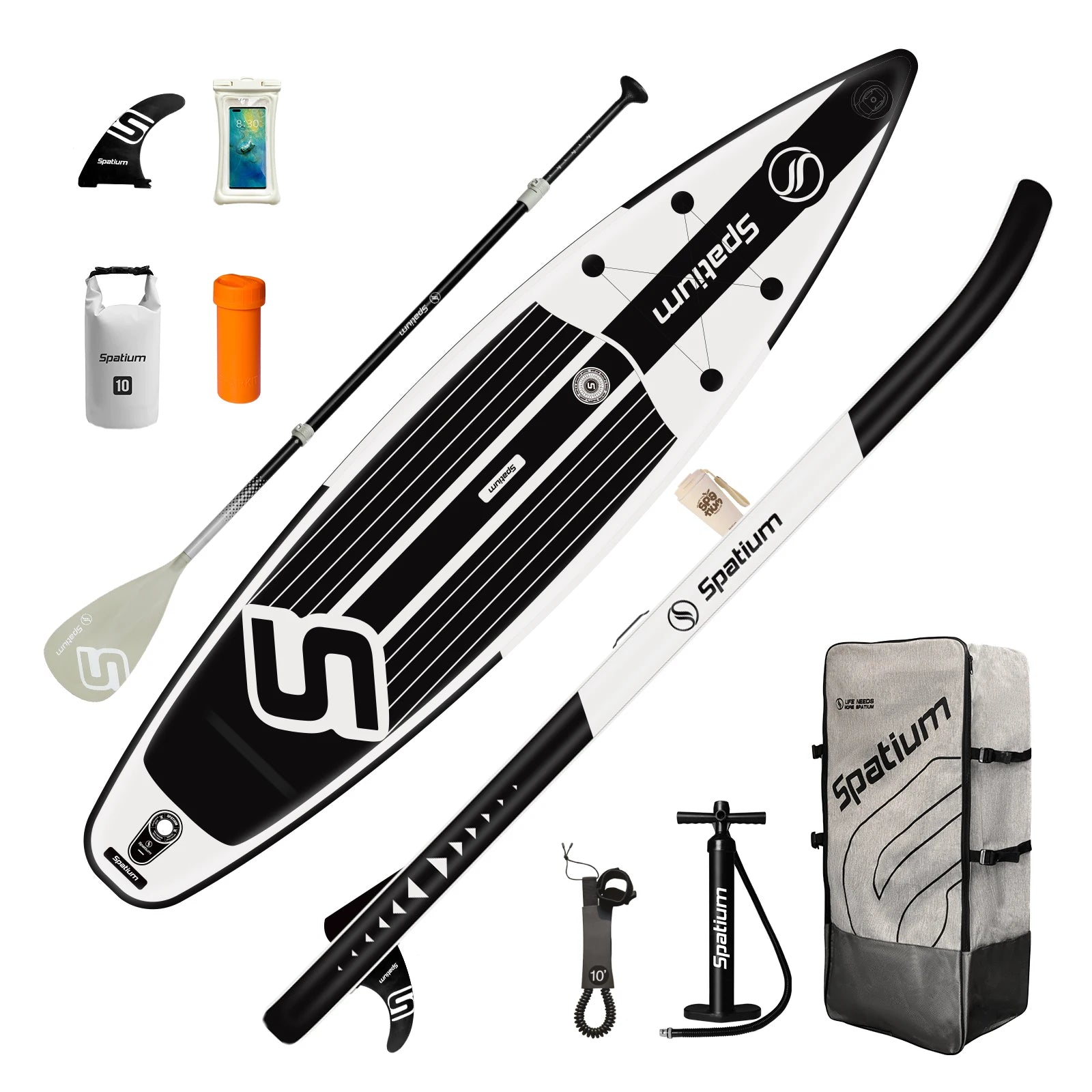 Spatium Inflatable Paddle Board Touring Portable Water Sports 
Air Inflatable Anti-Skid Surfing Board Equipped With Backpack