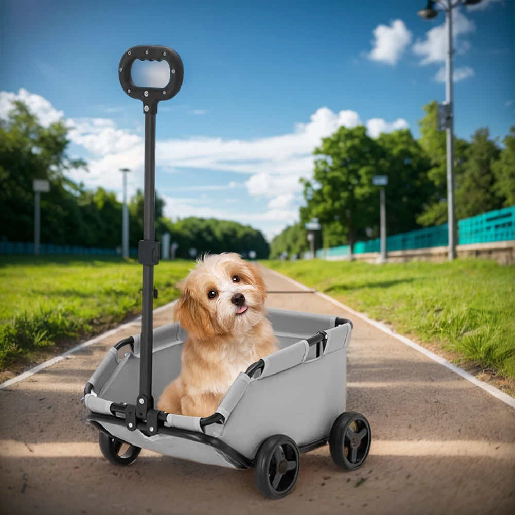 Stroller for Traveling , 4 Wheels,  
Dog Cat Teddy Cart
, Lightweight Folding Trolley for Travelling Shopping Walking