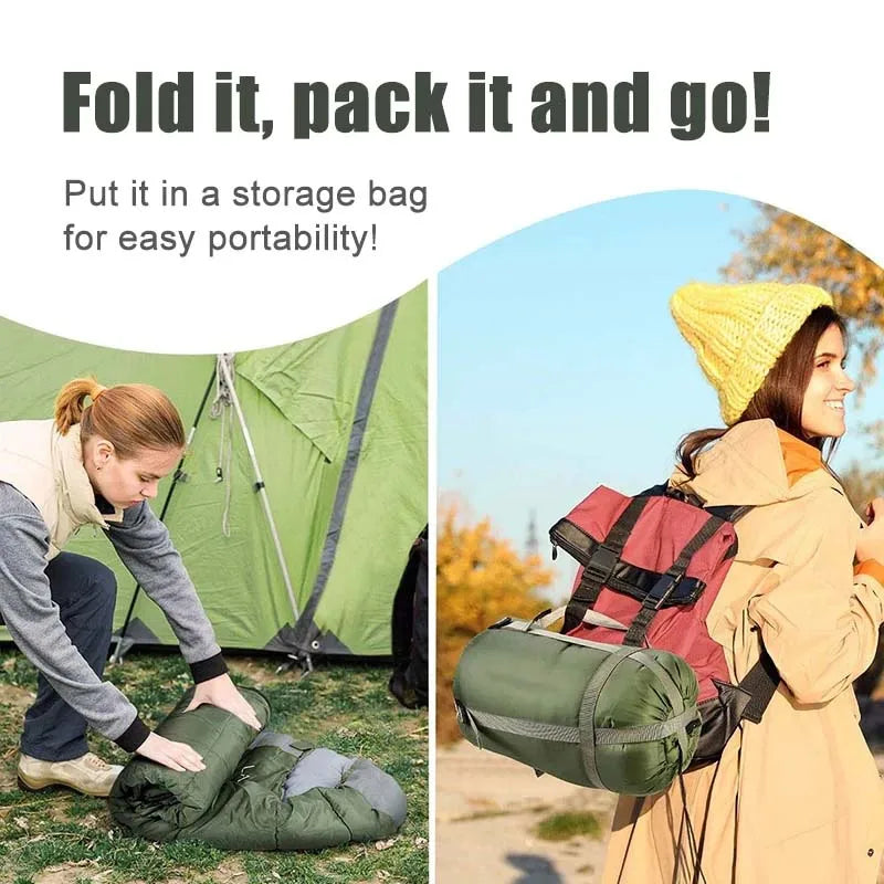 Camping Sleeping Bag Lightweight 4 Season Warm
Envelope Backpacking Outdoor Mummy Cotton Winter Sleeping Bag
