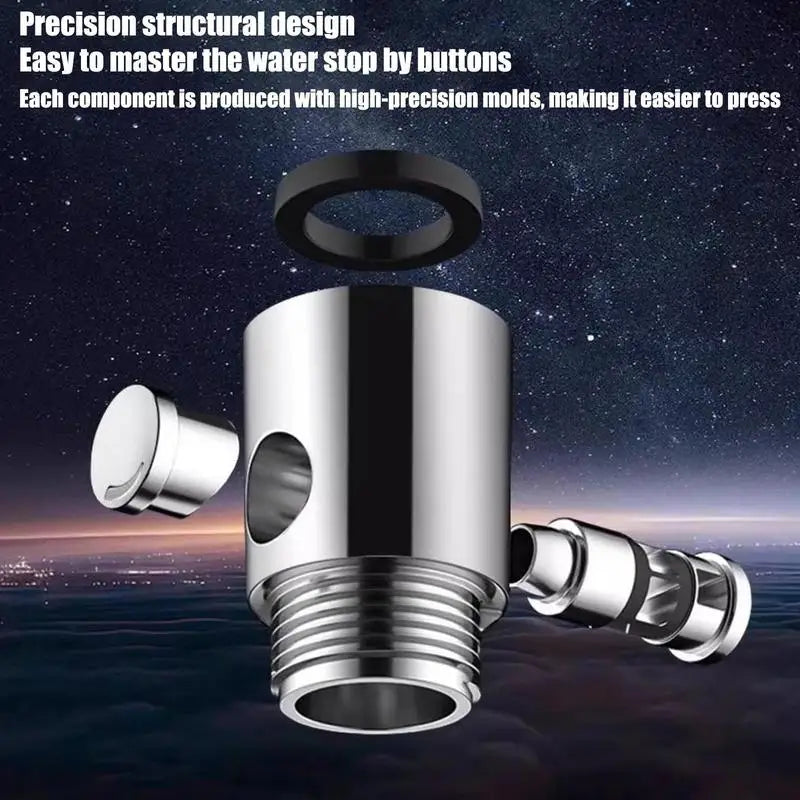 Shut-off Valve , Quick Leakproof Regulator,  Pressure Restrictor
Water Control Shower Head