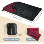 XXL Queen Size Two Person Flannel Sleeping Bag for Adults with 2 Pillows, 
Ideal for Camping and Outdoor Adventures