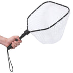 Foldable Fish Net for Trout Fly Fishing Landing Net with Handle 
Soft Rubber Mesh for Stream Shore Fishing