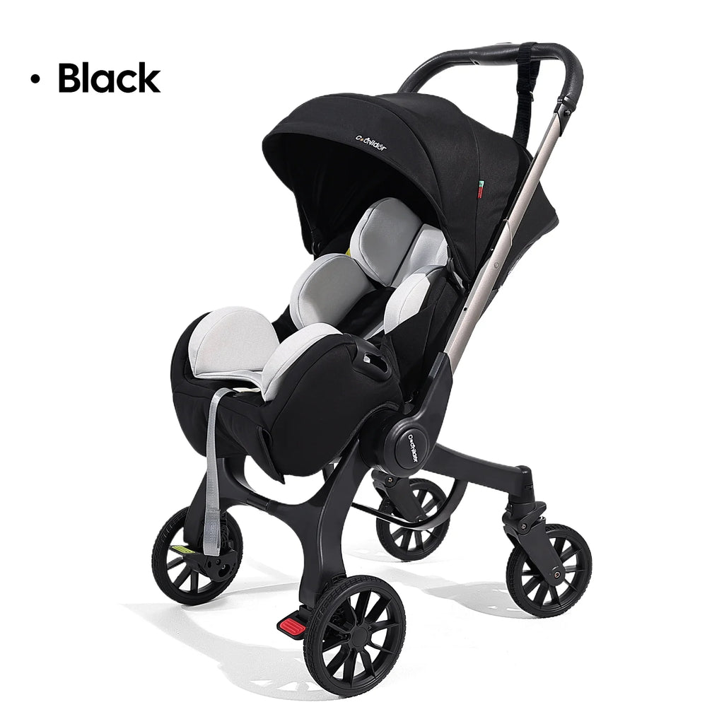 Multi-functional baby stroller, Foldable , Outdoor handcart, Adjustable backrest, Bidirectional push high view
