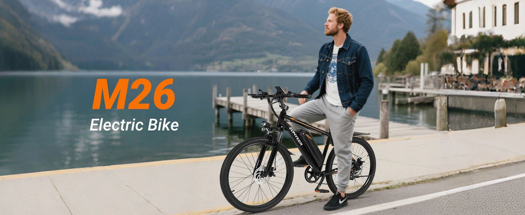 【1 Year Warranty】M26 Electric Bicycle 1000W Peak Motor 
360WH Lithium Battery Electric Bike  26 Inch city  UL2849