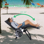 Zero Gravity Set of 2 Portable Recliners
Camping ,Patio , Outdoor Garden Lounge Chair with Cup Holder ,Trays & Adjustable Pillow
