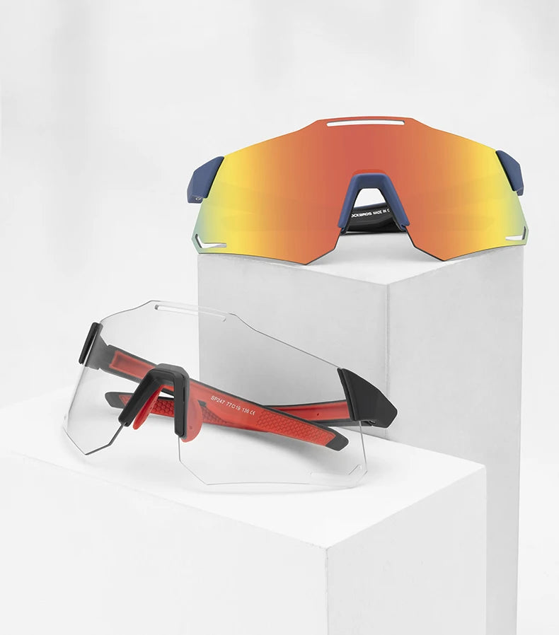 ROCKBROS Bicycle Glasses Polarized Photochromic Ultra-light Sunglasses Portable Comfortable Road Bike Eyewear Cycling Equipment