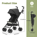Umbrella Stroller, Lightweight Compact Foldable Baby Stroller 
for Travel, Easy One-Hand Fold, Multi-Position Canopy