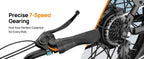 URLIFE 1000W E20 Electric Bike | 48V 13Ah Removable Battery, 
20MPH, 20''X3" Fat Tire, 7-Speed
 with Dual Disc Brake