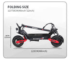 Arwibon GT06 1200W Foldable E-Scooter for Adults -
Max Speed 25MPH, 
48V 13AH/23.4AH, 11"Off-Road Tires