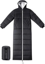 Adult Sleeping Bag with Sleeves and Hood, 74-Inch Long, 0
 Degree Cold Weather Insulated Sleeping Bag for Extreme Cold Weather