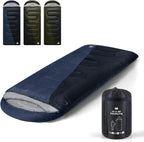 0 Degree XXL Winter Sleeping Bags for Adults Cold Weather,Camping Sleeping Bag for Kids with Compression Sack,4 Season Camping