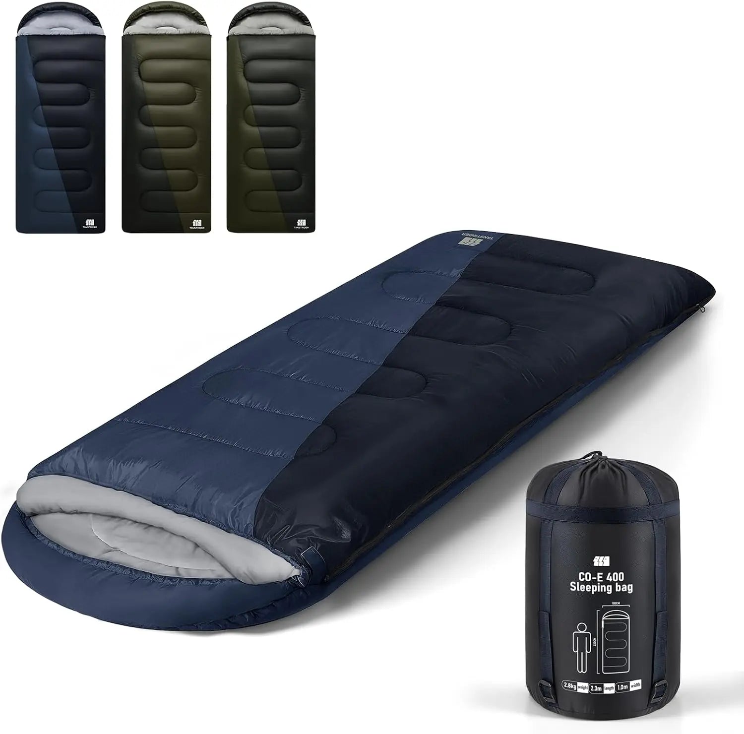 0 Degree XXL Winter Sleeping Bags for Adults Cold Weather,Camping Sleeping Bag for Kids with Compression Sack,4 Season Camping