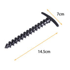 10pcs/set Windproof Fixed Ground Nails Camping Peg Screw Stakes Hiking Tent Pins for Mountaineering Fishing 14.5x7cm