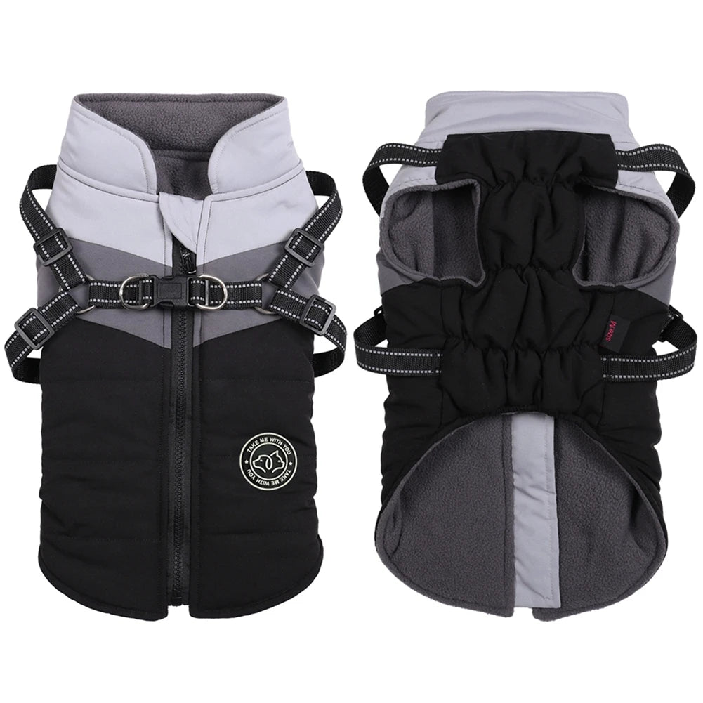 Winter Dog Harness Vest Clothes Puppy Clothing Waterproof Warm Pet Jacket Dog Clothes For Small Dogs Shih Tzu Chihuahua Pug Coat