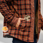 Men's Jackets Winter Windproof Warm 
Casual Bomber Coat Plaid Sherpa Lined Flannel Outdoor Classic  US Size
