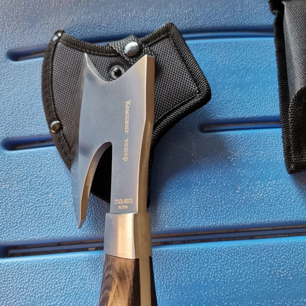 Stainless Steel Axe & Folding Knife Combo Set: 
High-Performance for Outdoor Adventures, Camping & Hiking