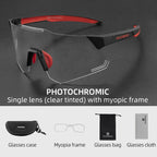 ROCKBROS Bicycle Glasses Polarized Photochromic Ultra-light Sunglasses Portable Comfortable Road Bike Eyewear Cycling Equipment