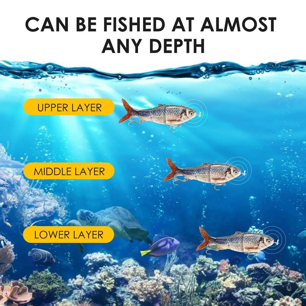 Robotic Fishing Lure USB Rechargeable Self Swimming  Smart Lure Automatic