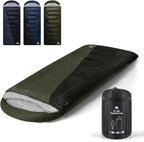 0 Degree XXL Winter Sleeping Bags for Adults Cold Weather,Camping Sleeping Bag for Kids with Compression Sack,4 Season Camping