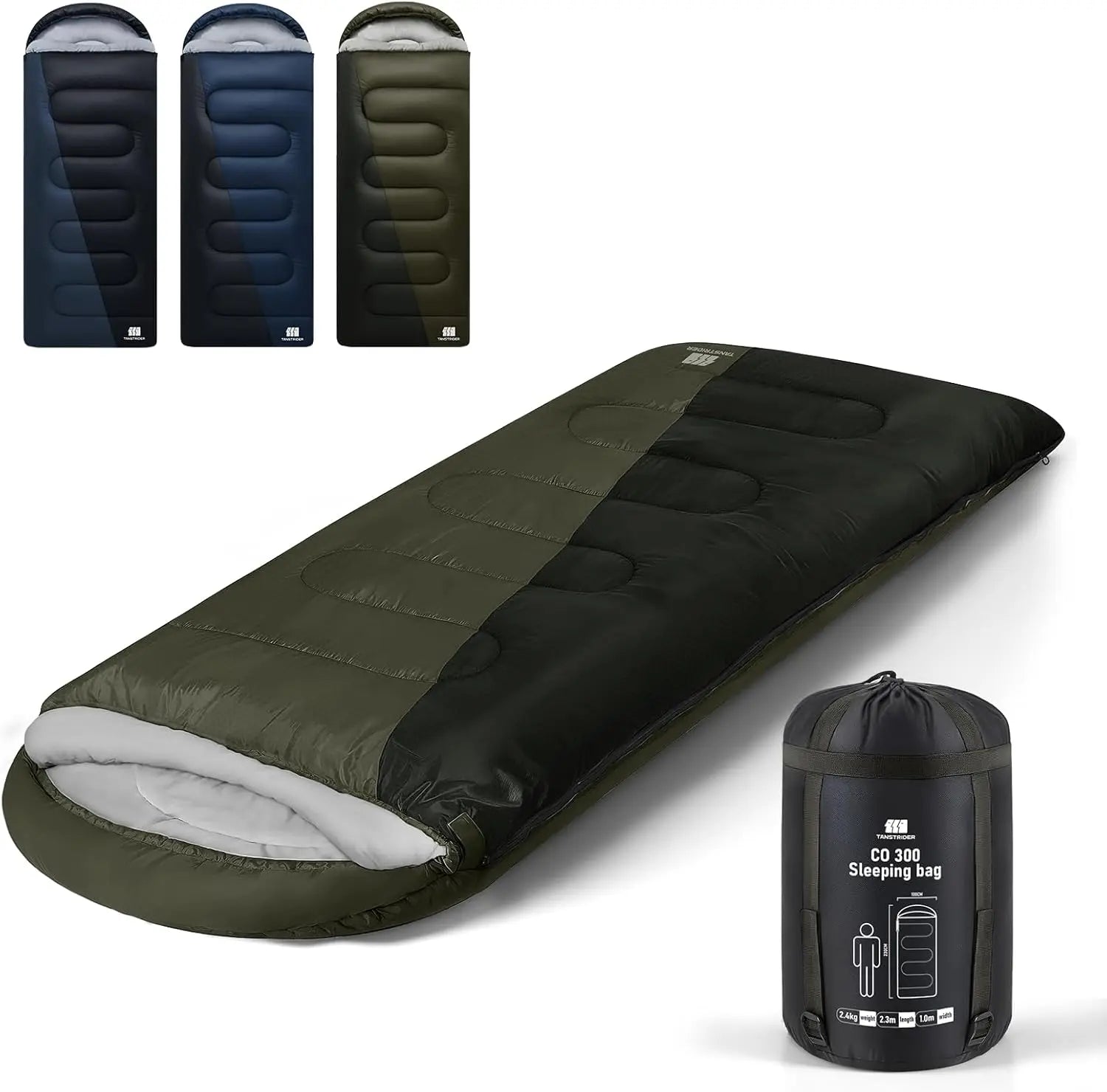 0 Degree XXL Winter Sleeping Bags for Adults Cold Weather,Camping Sleeping Bag for Kids with Compression Sack,4 Season Camping
