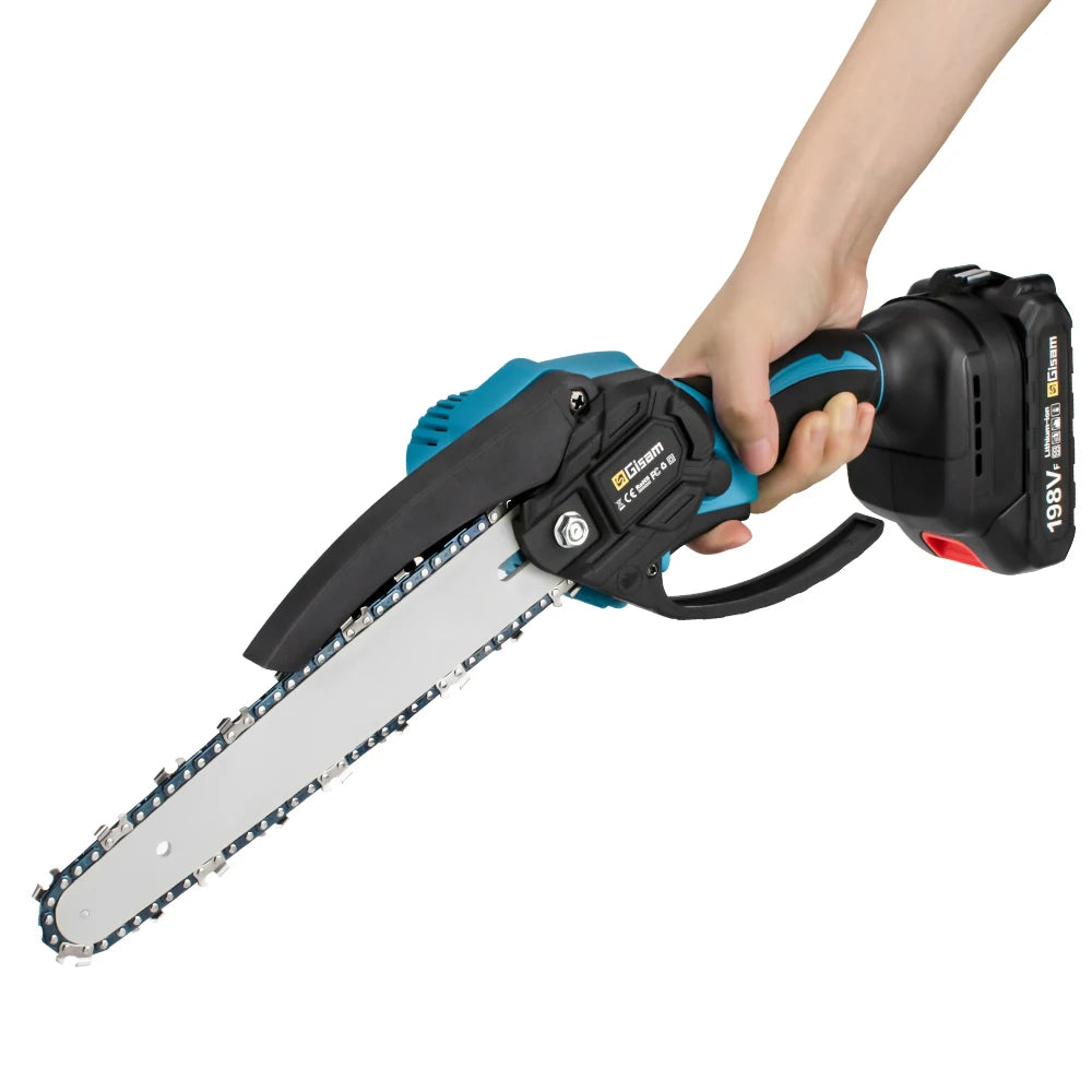Gisam 8 Inch Brushless Electric Chainsaw
 Cordless Electric Saw Woodworking  
Cutting Tool Compatible with Makita 18v Battery Pin