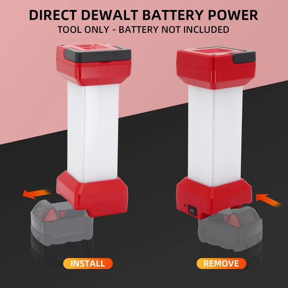 LED Work Light or  18v Battery, 2900LM Outdoor Camping Lantern, 2nd Portable Inspection Light or Car Repair,Workshop, 
BATTERY not included.