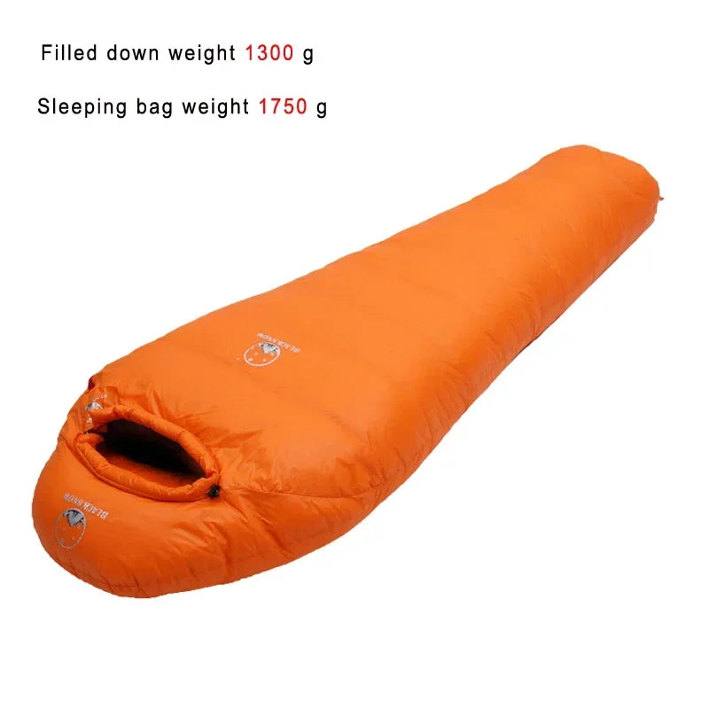 Very Warm White Goose Down Filled Adult Mummy Style Sleeping Bag 
Fit for Winter Thermal 4 Kinds of Thickness Camping Travel