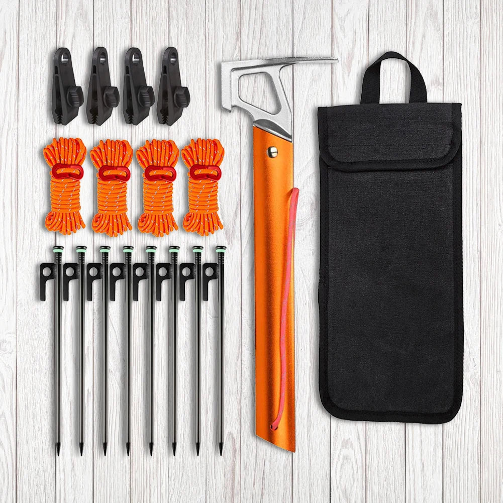 18Pcs 11.8 Inch Metal Tent Stakes 
Camping  Accessories Kit Hiking , Garden Ground
