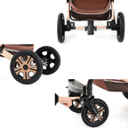 Baby Stroller Combo Car Seat, Travel System with Isofix Base,
Baby Carriage 3in1 Reversible Foldable Standard Stroller