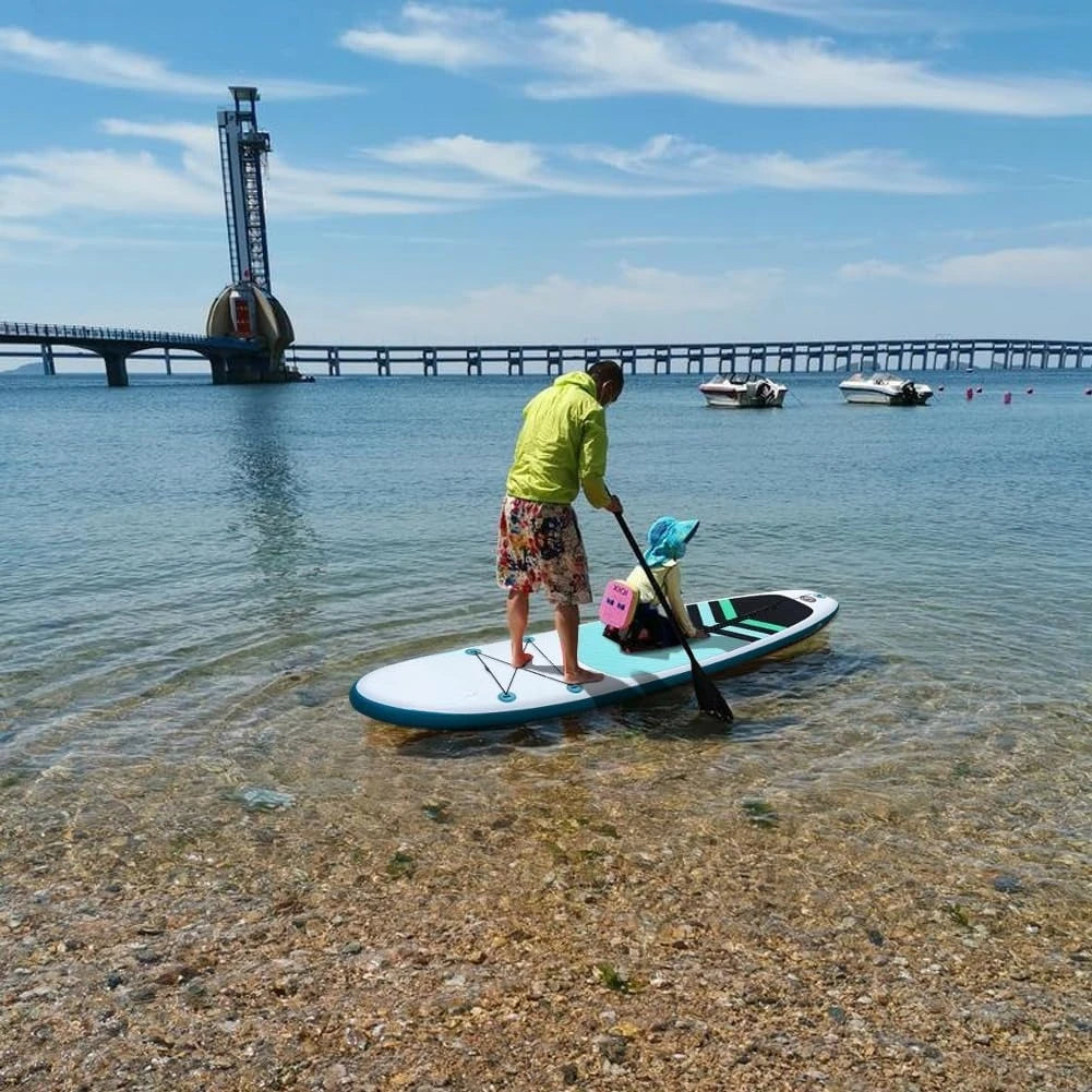 Inflatable Stand Up Paddle Board 
(6’’ Thick) with Premium SUP Accessories&Bag,
Bottom Fin for Paddling,Surf Control,