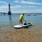 Inflatable Stand Up Paddle Board 
(6’’ Thick) with Premium SUP Accessories&Bag,
Bottom Fin for Paddling,Surf Control,
