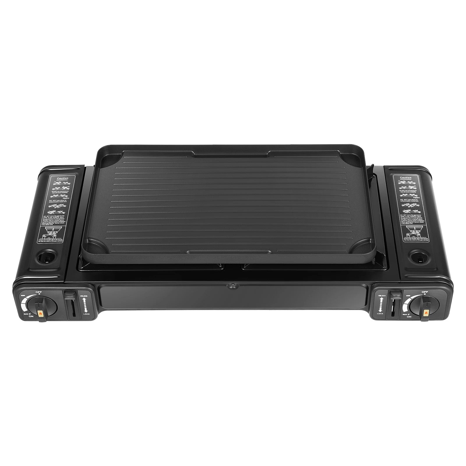 Butane Gas Camping Stove 
Dual Burner Portable Outdoor Grill for Picnic Hiking Trekkin