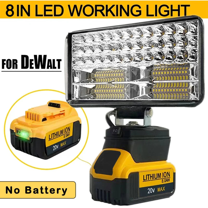 3/4/5/8Inch Led Light Portable Spotlights Cordless.
Outdoor Work ,Fishing,  Handheld Emergency  Fit Dewalt 18V Battery