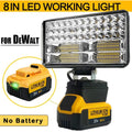 3/4/5/8Inch Led Light Portable Spotlights Cordless.
Outdoor Work ,Fishing,  Handheld Emergency  Fit Dewalt 18V Battery