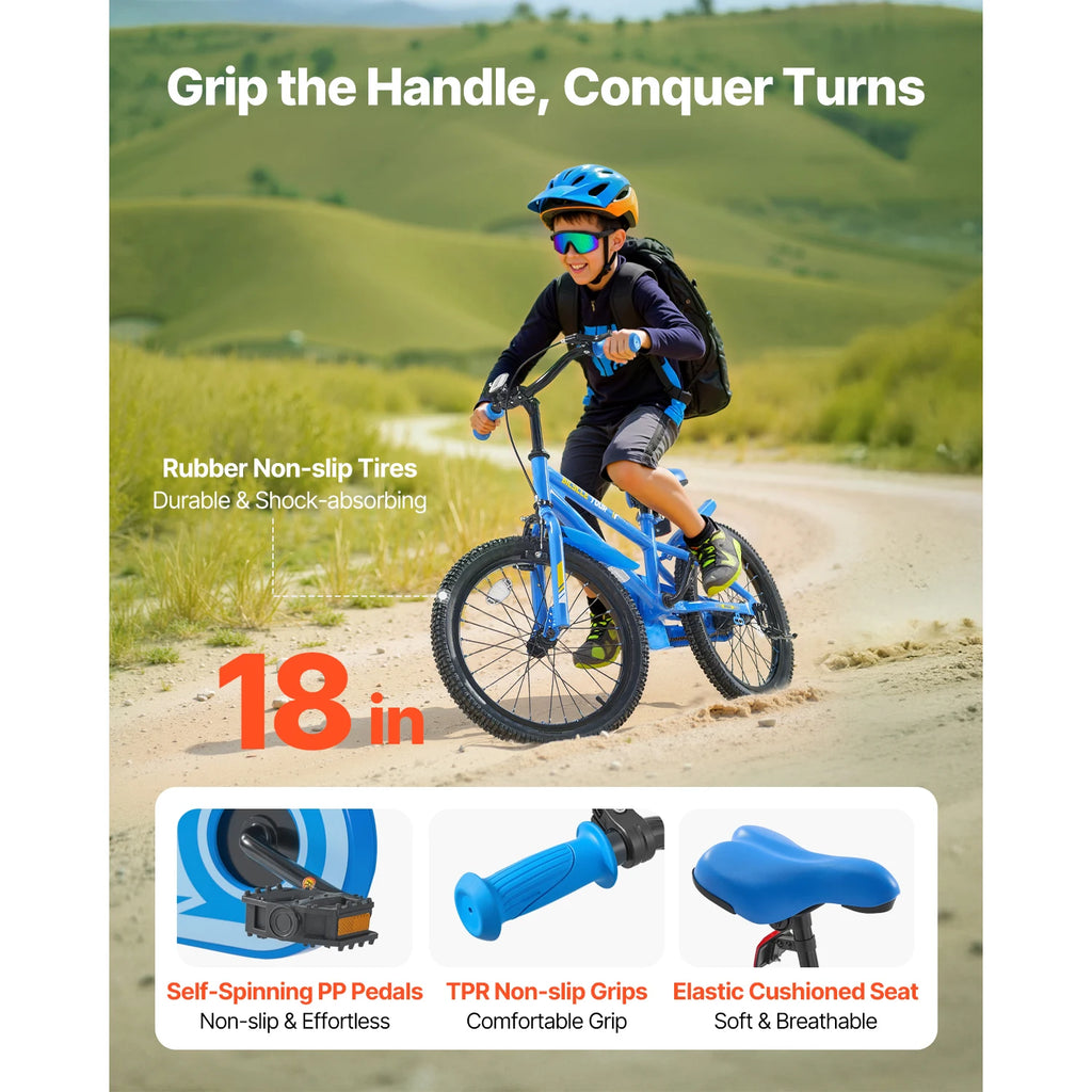 SucceBuy 14/16/18in Kids Bike BMX Style Children 
Bicycle with Training Wheels Toddler Bike for Boys & Girls Learning to Ride