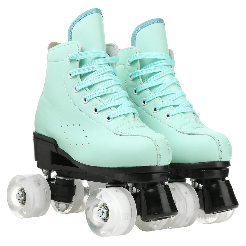 2025 Double-Row Roller Skate Shoes  
4 Wheels Skates For Women Men Outdoor Sport Skating Training Quad Sneakers Size 34 35 36-45
