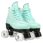 2025 Double-Row Roller Skate Shoes  
4 Wheels Skates For Women Men Outdoor Sport Skating Training Quad Sneakers Size 34 35 36-45