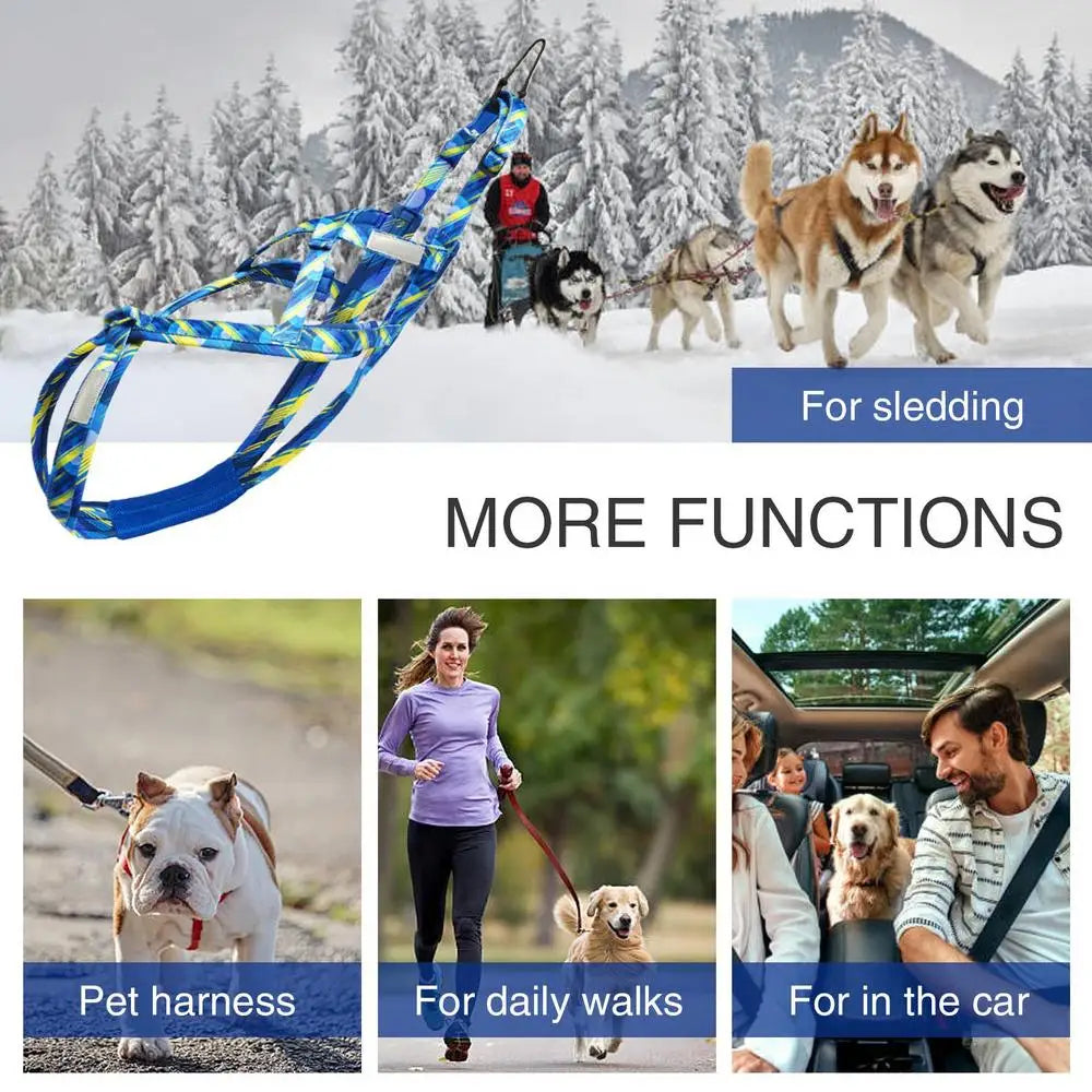 Pet Sledge Harness for Small ,Large Dogs
Reflective  Vest     Weight Pulling Sledding Harnesses Mushing X Back Chest Strap
