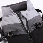 Waterproof Winter Dog Coat With Warm Fleece Lining Adjustable Buckle And Double D-Ring Harness For Small Medium And Large Dogs