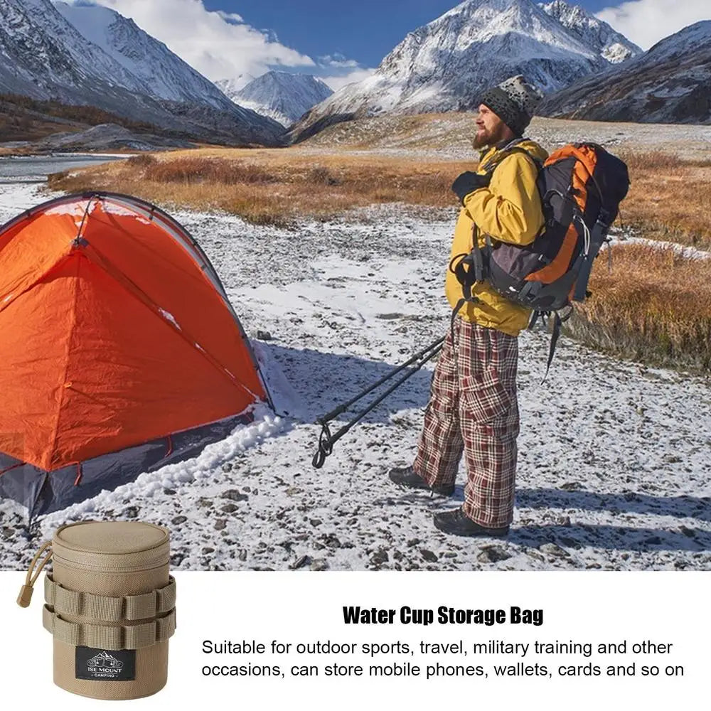Water Bottle Storage Bag Water Bottle Carrier Pouch with Mesh Bag with Adjustable Handle for Outdoor Climbing Hiking Travel