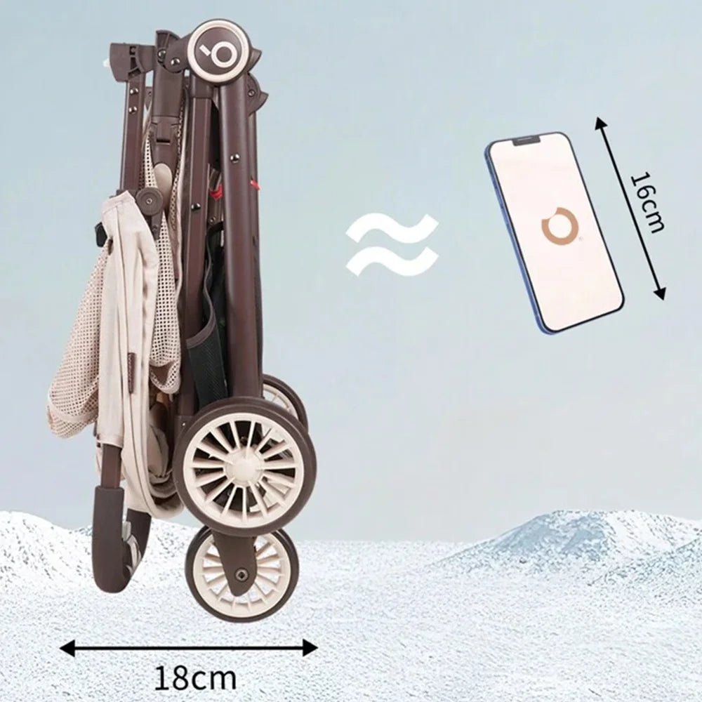 Lightweight And Portable One-click Folding Stroller, 
Quick Folding System, 
Miniature Size Make Travel Convenient, Portable Baby