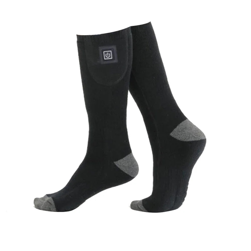 1Pair Winter Heated Socks Anti Slip 
Battery Powered 
Cold-Proof  Heating Warm Long Socks For Outdoor Skiing Hiking