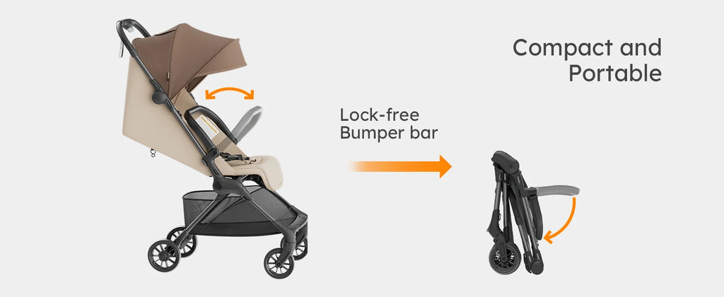 MAMAZING Ultra Air X Lightweight Travel Stroller 
9.9lbs Carbon Fiber with UPF50+ Waterproof Fabric (BROWN)