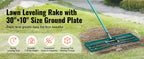 SucceBuy Lawn Leveling Rake 36inchx10inch 
Heavy-duty Lawn Leveler With 78inch Steel Extended Handle 
For Garden Golf Lawn Farm