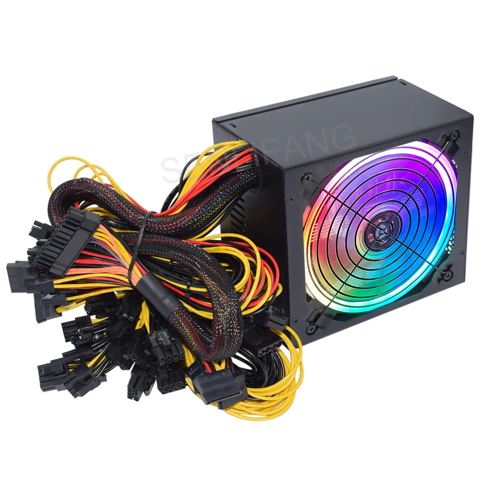 2000W Colorful PSU ATX power Supply ,
Computer Machine Support 8 GPU Cards