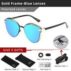 CLLOIO Fashion Polarized Sunglasses Women Cat Eye Driving Shades Luxury Classic Round Ladies Sun Glasses Lunette De Soleil Femme