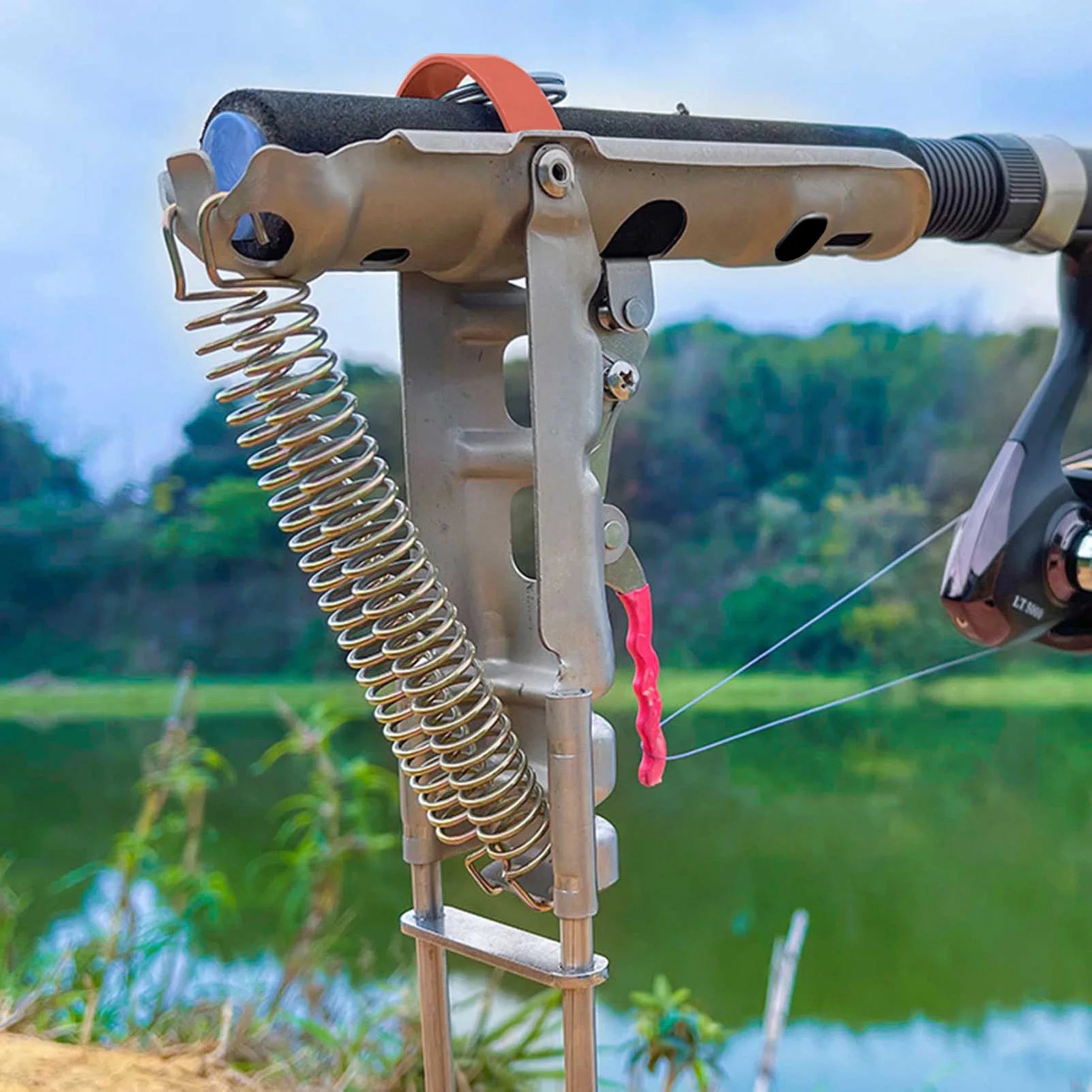 1-5pcs Automatic Fishing Rod bracket holders 
Stainless Steel pole stand Support double spring rest Brackets 
Fishing Accessories